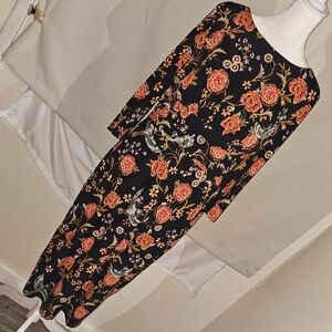 Melrose Floral Bird Print Multicolored Dress